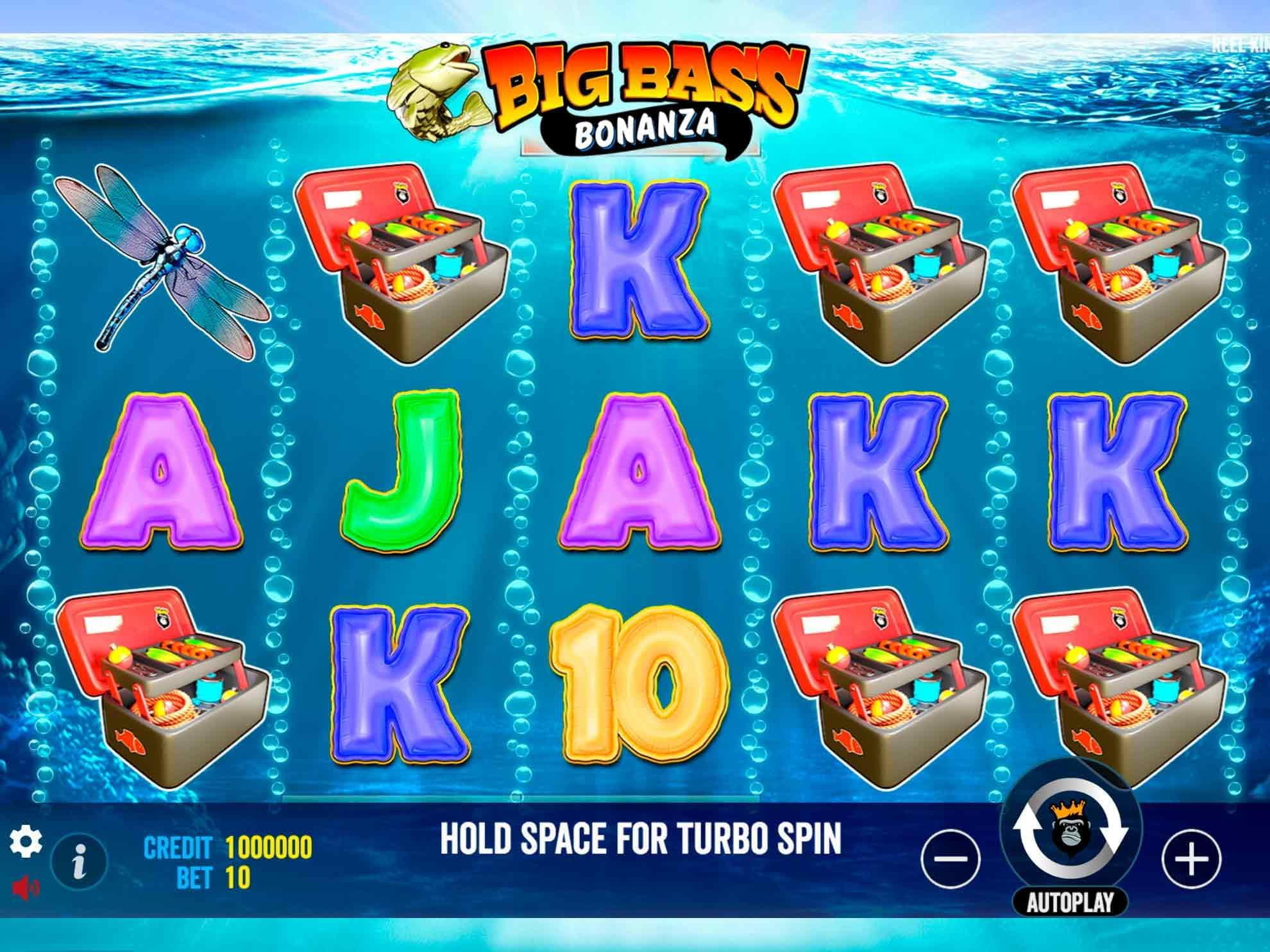 Big Bass Bonanza slot game at Royal Reels Casino